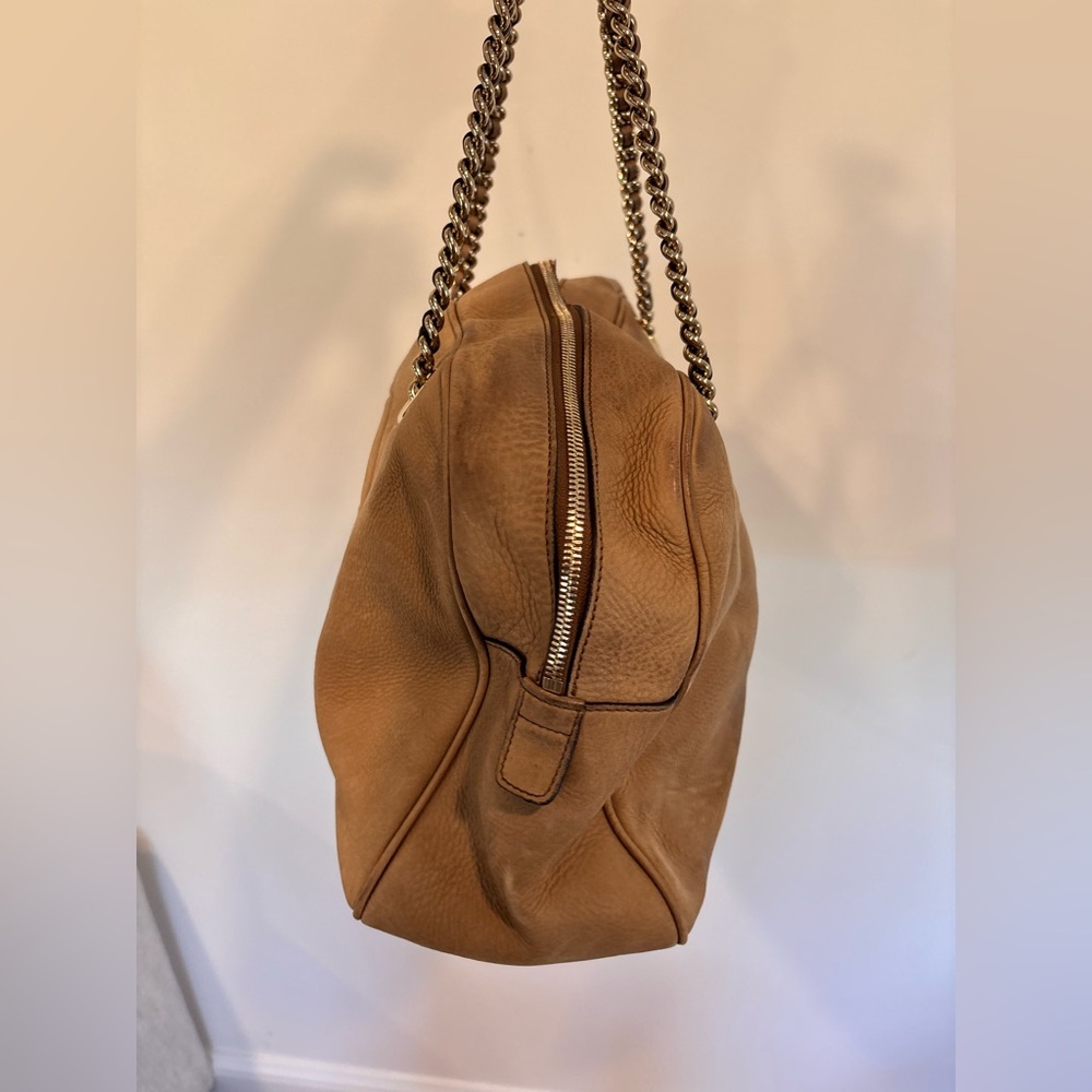 Gucci Soho Chain Shoulder Bag in tan leather (zipper needs repair) - Picture 7 of 16